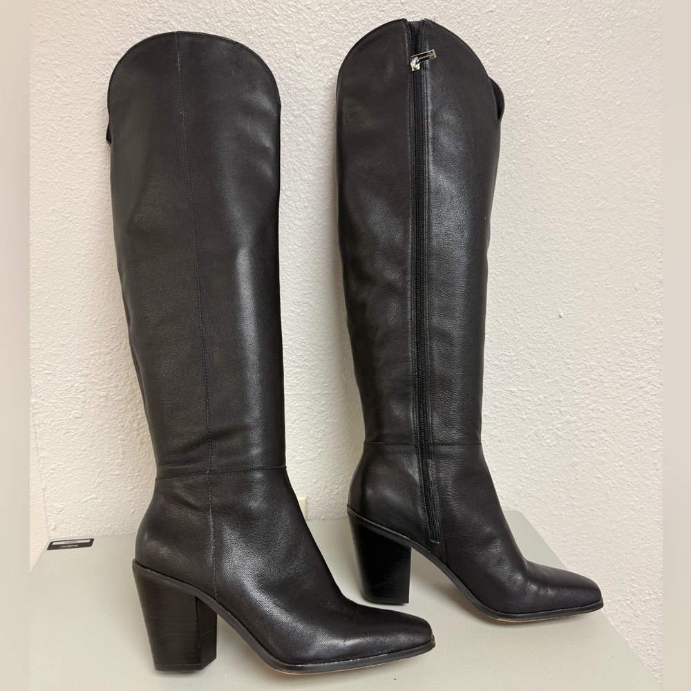 Jessica Simpson Ravyn over the knee black leather boots size 10